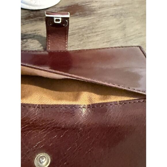 Ralph Lauren Collectors 100% Leather Card Check Wallet Zipper Whiskey Brown - Picture 9 of 16